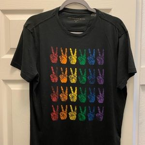 JOHN VARVATOS STAR USA PEACE SIGN T SHIRT